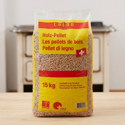 CALDO Holzpellets 540 kg (Palette – 36 Säcke) – Schweizer Fichtenholz