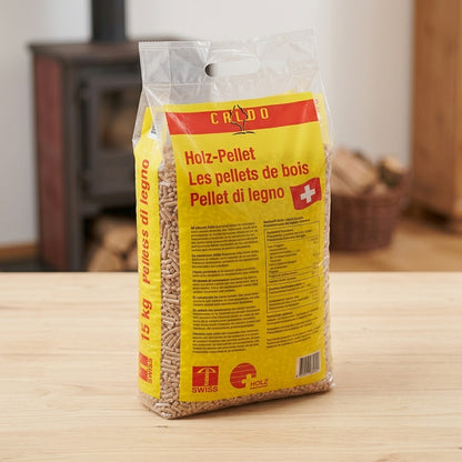 CALDO Holzpellets 540 kg (Palette – 36 Säcke) – Schweizer Fichtenholz